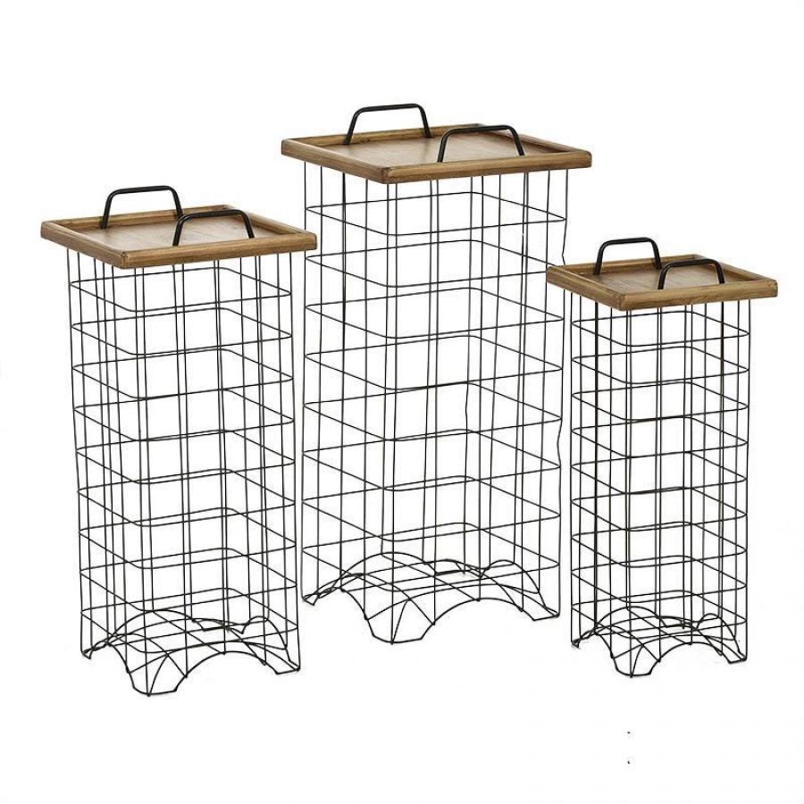 Stoliki Wire Table zestaw 3 sztuki - Inart
